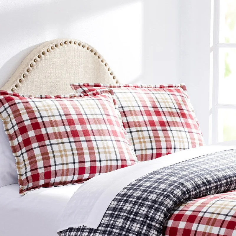 Down - filled comforters for supreme warmth and lightnessCity Scene Brandon Plaid Cotton Comforter Set