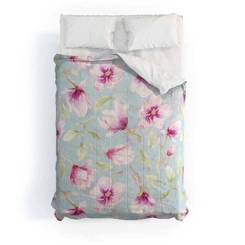 Duck down comforters with a softer feel and good warmth retentionUtart Hygge Hand Painted Watercolor Magnolia Blossoms Made To Order Full Comforter Duck down comforters with a softer feel and good warmth retentionUtart Hygge Hand Painted Watercolor Magnolia Blossoms Made To Order Full Comforter