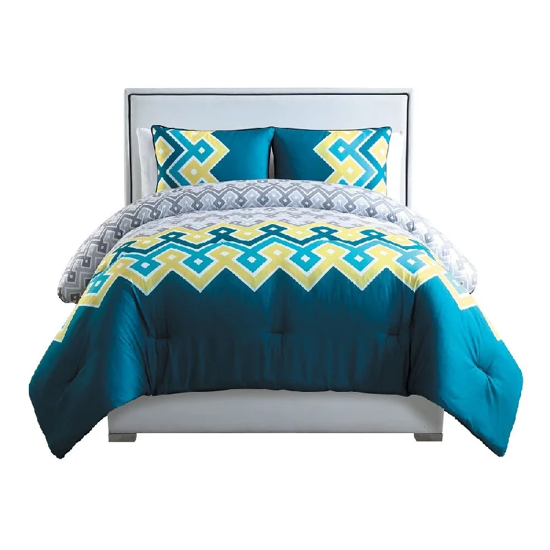 Queen - size comforters for standard queen - sized mattressesClairebella Katya 3 Piece Comforter Set
