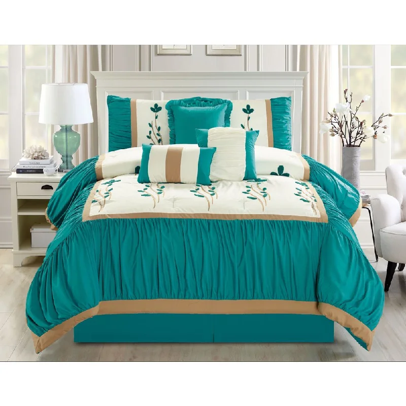 Bamboo - fiber - filled comforters with antibacterial and breathable qualitiesMargo Ruffled 7-piece Comforter Set