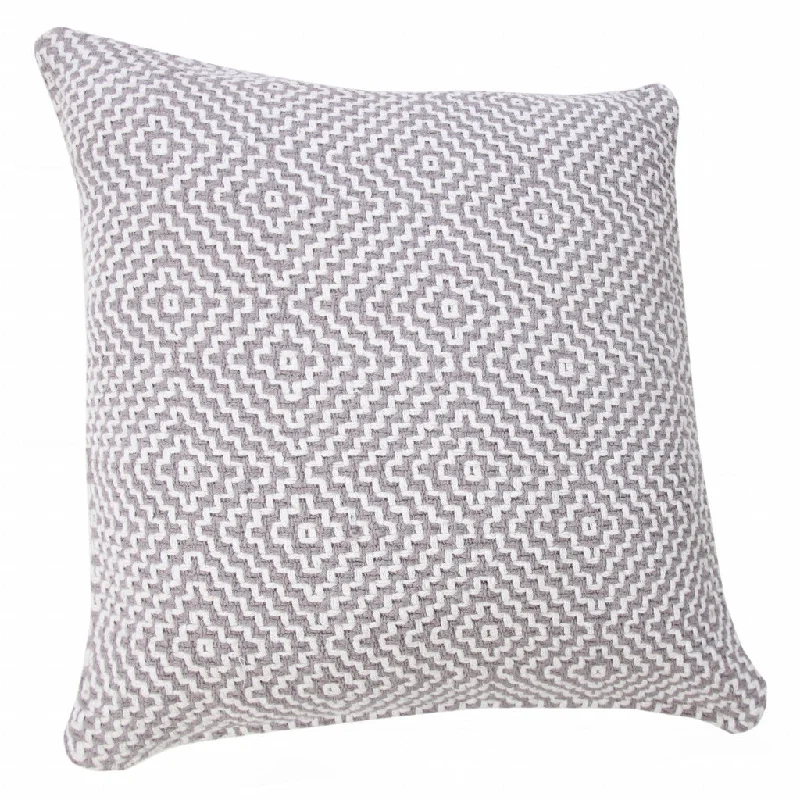 Feather Pillows for a Luxurious Sleep20" X 20" Gray And White 100% Cotton Geometric Zippered Pillow Feather Pillows for a Luxurious Sleep20" X 20" Gray And White 100% Cotton Geometric Zippered Pillow