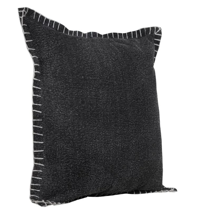 Cooling Pillows for Hot Sleepers20" X 20" Jet Black 100% Cotton Zippered Pillow