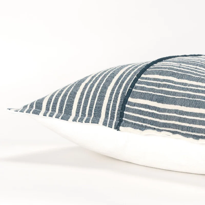Soft and Fluffy Pillows for Bedroom Comfort20" Blue and White Cotton Pillow With Embroidery Edges Soft and Fluffy Pillows for Bedroom Comfort20" Blue and White Cotton Pillow With Embroidery Edges