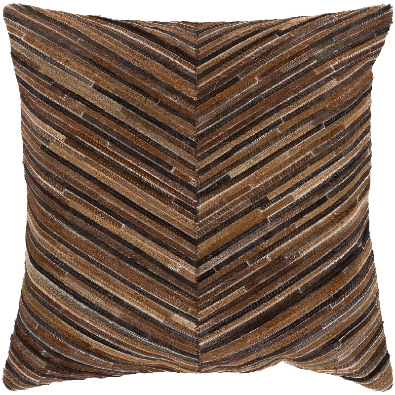 Down Alternative Pillows for Ethical ChoicesZander Leather Pillow in Caramel