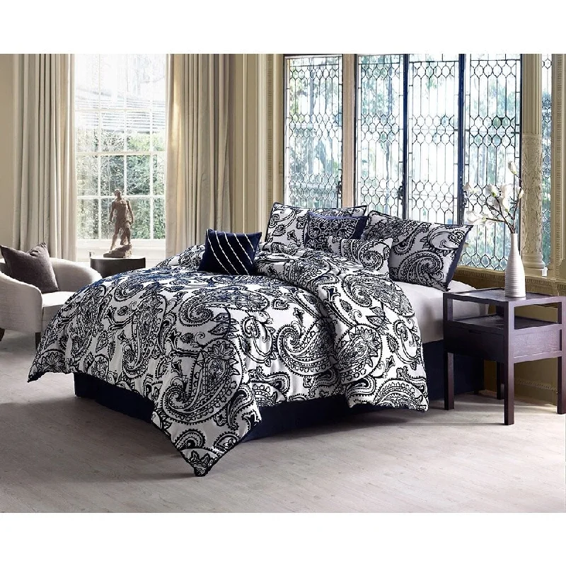Queen - size comforters for standard queen - sized mattressesVCNY Palermo 7-piece Comforter Set