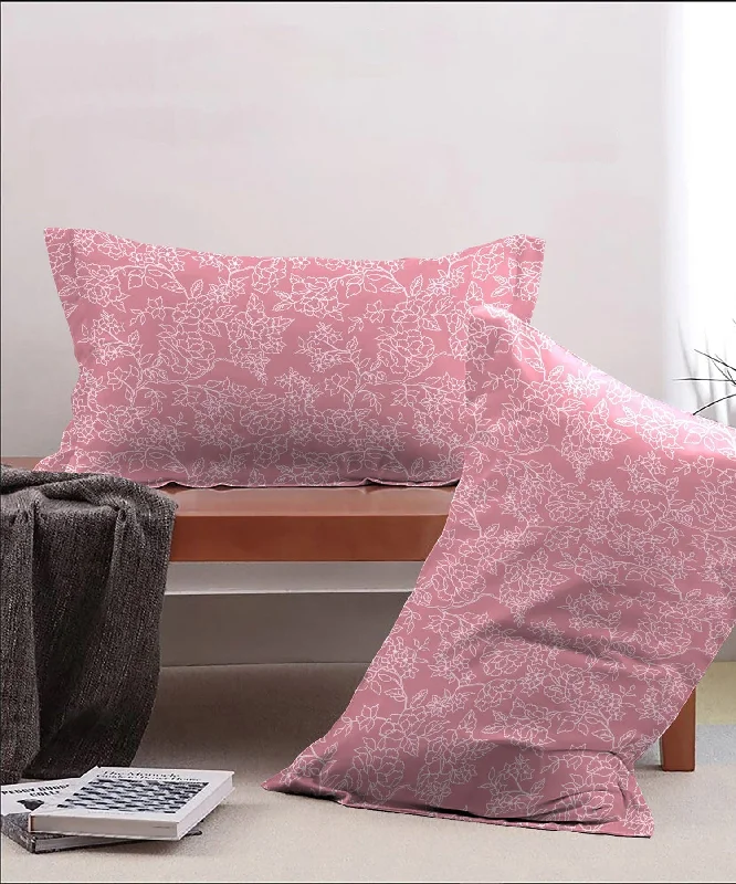 Decorative Pillows for Living Room MakeoverUrban Comfort Pillow Covers Set, 144 Tc,Juliet Pink