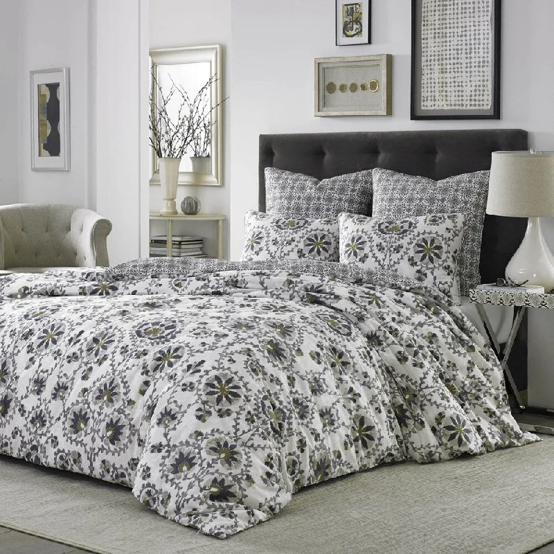 Microfiber - filled comforters that are lightweight and easy to care forStone Cottage Petya Cotton Sateen Comforter Set