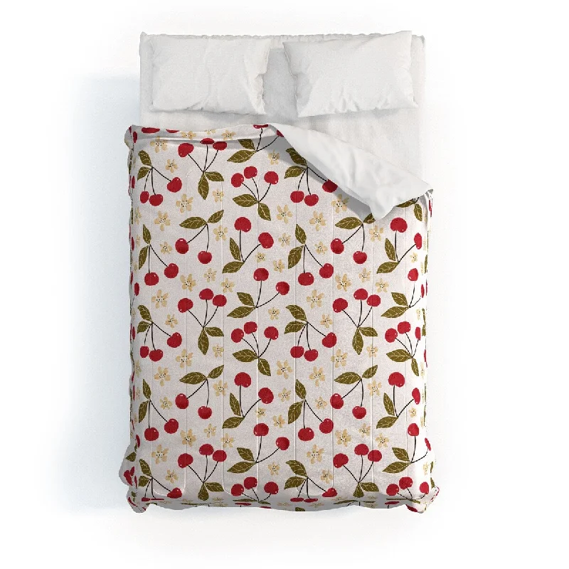 Latex - filled comforters with a bouncy texture and good supportAvenie Spring Garden Cherries Made To Order Full Comforter Latex - filled comforters with a bouncy texture and good supportAvenie Spring Garden Cherries Made To Order Full Comforter