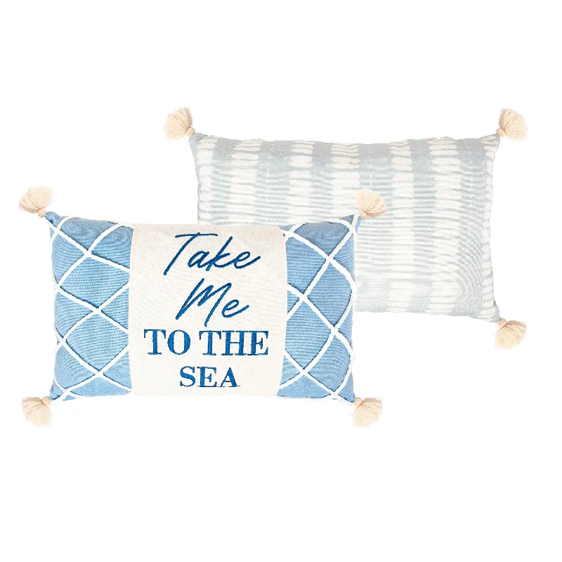 Soft and Fluffy Pillows for Bedroom Comfort“Take Me to the Sea” Decorative Lumbar Pillow