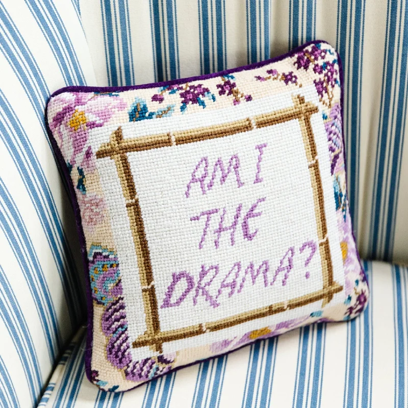 Cooling Pillows for Hot SleepersDrama Needlepoint Pillow