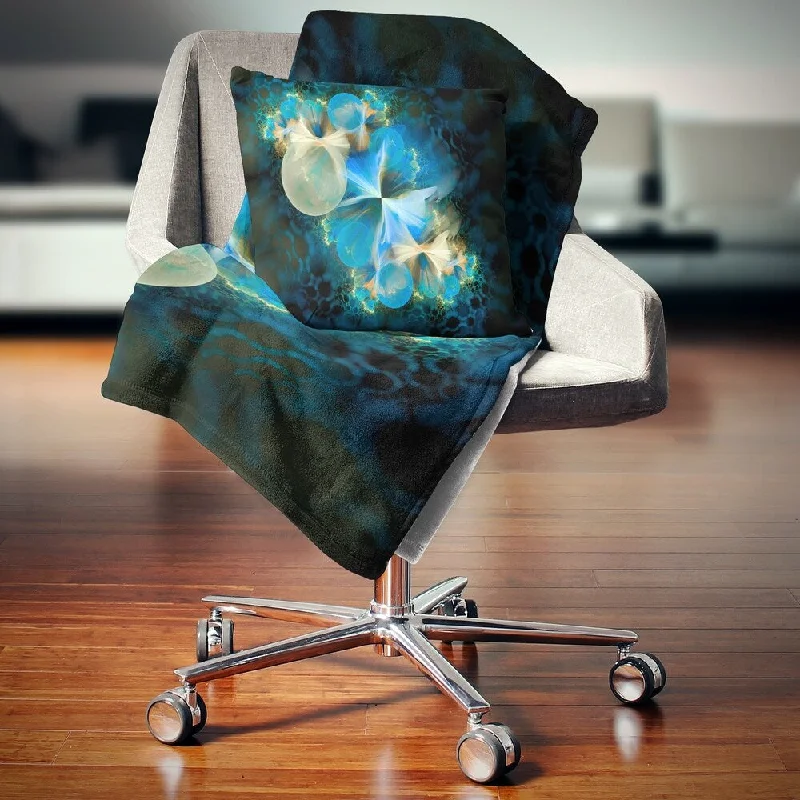 Silk blankets with a smooth and elegant touchDesignart 'Fractal 3D Blue Bubbles' Contemporary Throw Blanket Silk blankets with a smooth and elegant touchDesignart 'Fractal 3D Blue Bubbles' Contemporary Throw Blanket