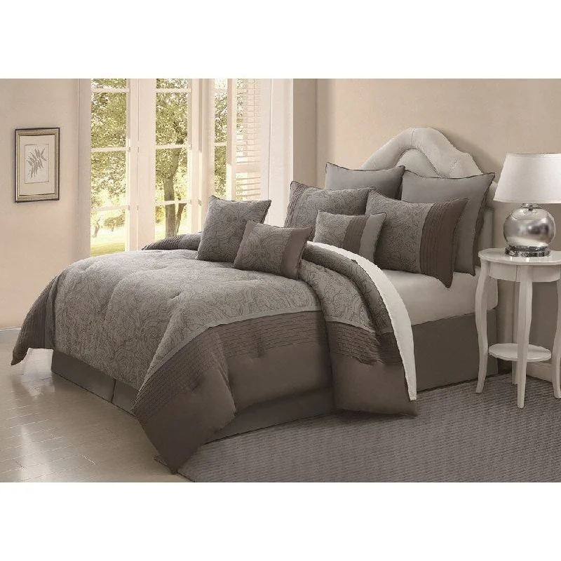 Queen - size comforters for standard queen - sized mattressesJade Blossom 9-piece Cotton Comforter Set