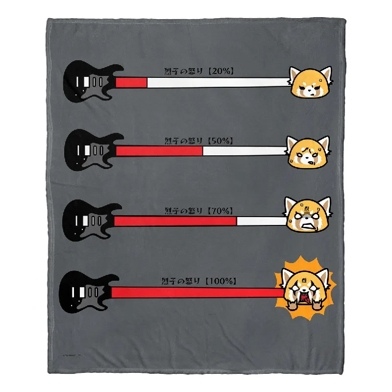 Fleece blankets for a cozy and plush textureENT 236 Aggretsuko, Rage Meter Silk Touch Throw Blanket Fleece blankets for a cozy and plush textureENT 236 Aggretsuko, Rage Meter Silk Touch Throw Blanket