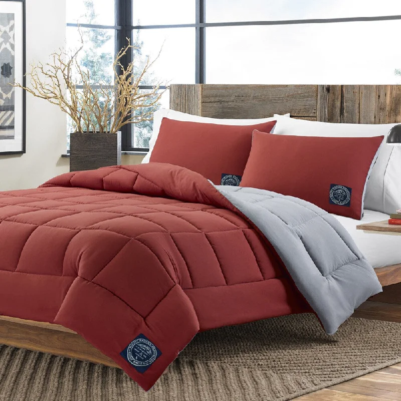Queen - size comforters for standard queen - sized mattressesEddie Bauer Flag Red Reversible 3-piece Comforter Set
