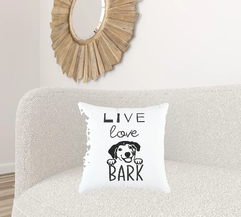 Firm Pillows for Side SleepersBlack and White Live Love Bark Modern Throw Pillow
