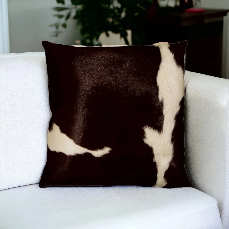Decorative Pillows for Living Room Makeover18" Chocolate Cowhide Throw Pillow