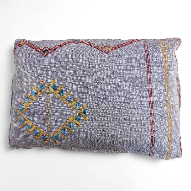 Travel Pillows for Long JourneysLight Purple with Multi Handstitch Pillow