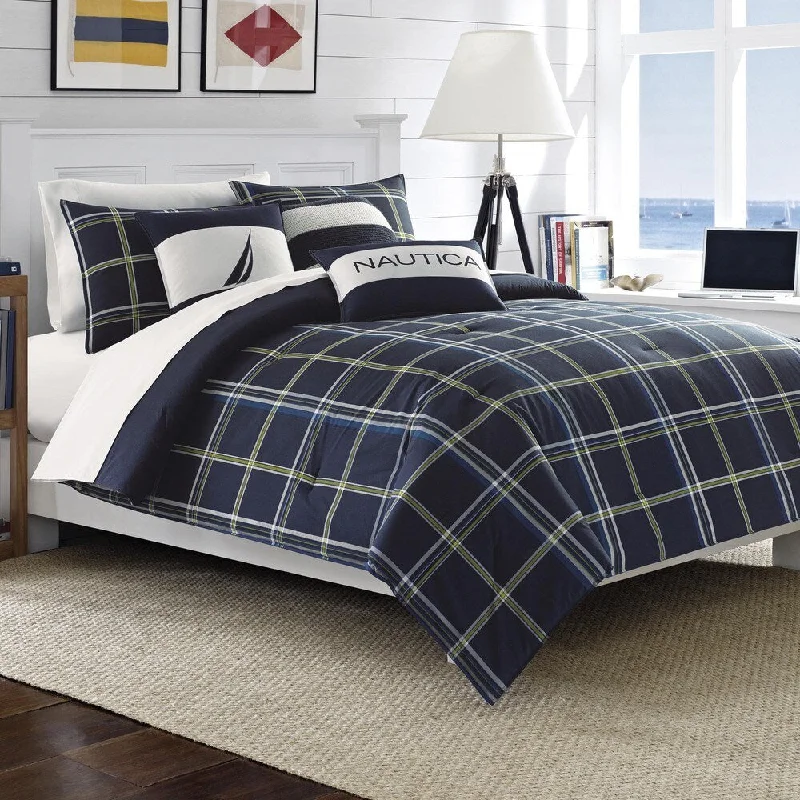 Down - filled comforters for supreme warmth and lightnessNautica Barrett Reversible Cotton 3-piece Comforter Set