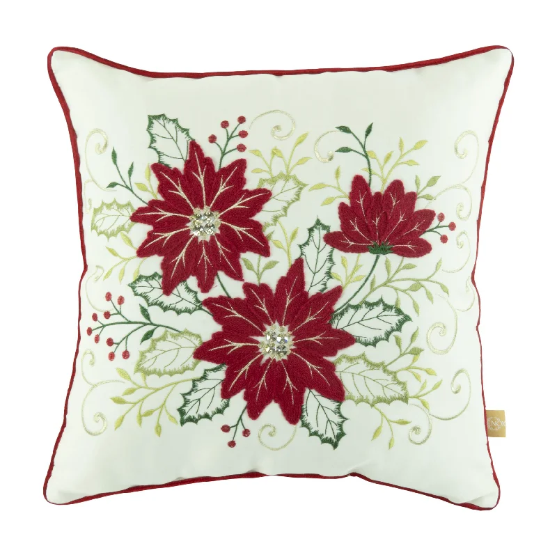 Memory Foam Pillows for Neck SupportPoinsettia Meadow 20x20 Throw Pillow