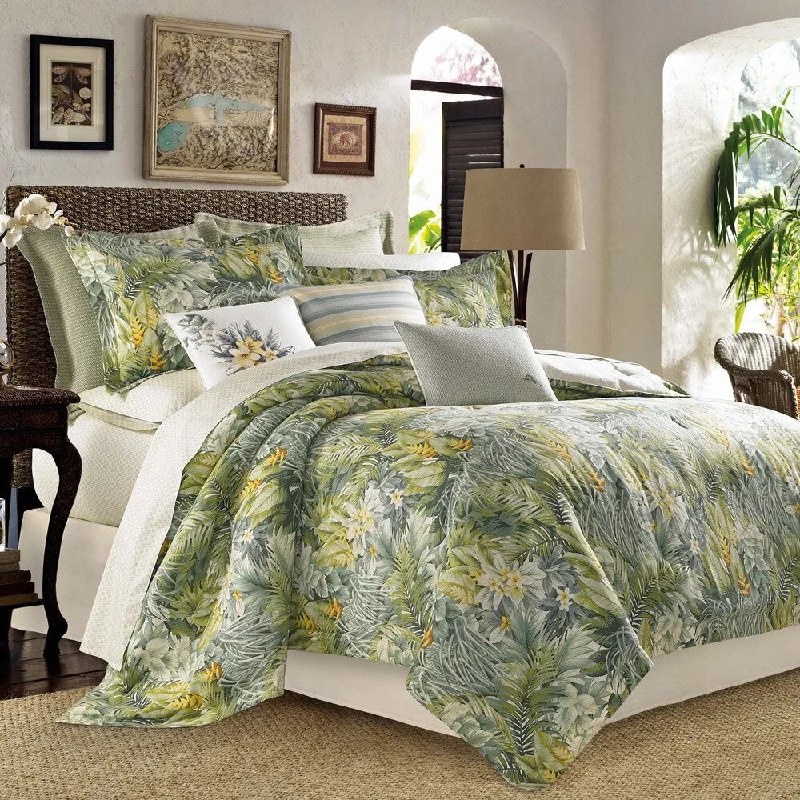 Duck down comforters with a softer feel and good warmth retentionTommy Bahama Cuba Cabana Cotton Comforter Set