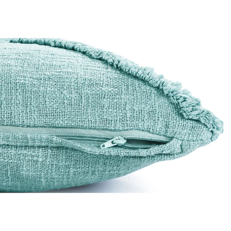 Lumbar Support Pillows for Car Seats14" X 36" Aqua Blue 100% Cotton Geometric Zippered Pillow