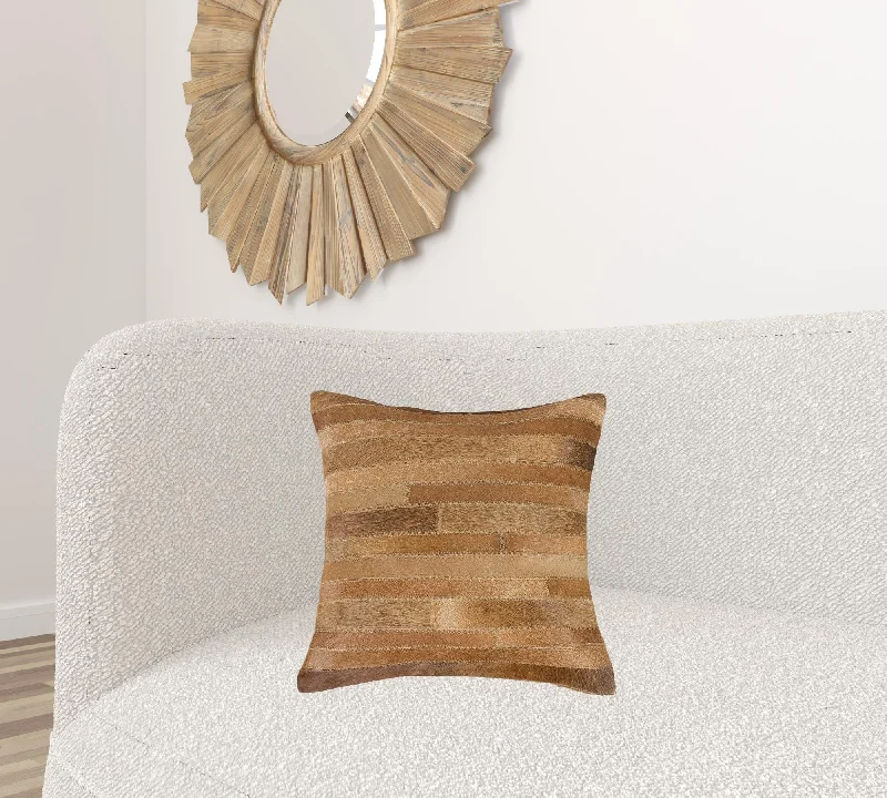 Feather Pillows for a Luxurious Sleep18" X 18" X 5" Brown  Pillow