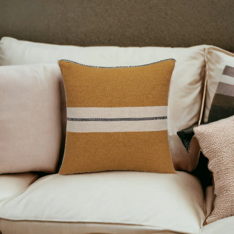 Silk Pillows for Smooth Skin and Hair20" X 20" Yellow Striped Cotton Zippered Pillow Silk Pillows for Smooth Skin and Hair20" X 20" Yellow Striped Cotton Zippered Pillow