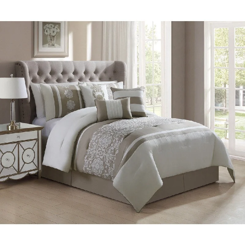 Wool - filled comforters with natural moisture - wicking and temperature - regulating featuresAbbott Embroidered 7-piece Comforter Set