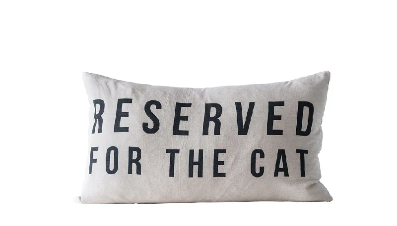 Pregnancy Pillows for Expectant MothersCotton Pillow "Reserved For The Cat"
