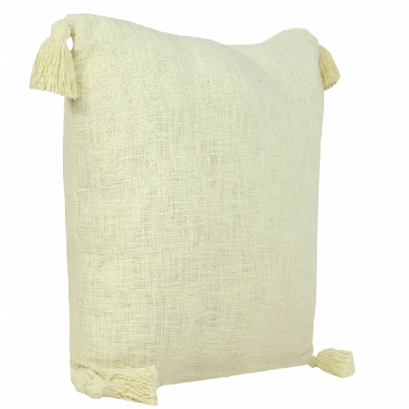 Kids Pillows with Fun Designs20" X 20" Light Yellow 100% Cotton Zippered Pillow