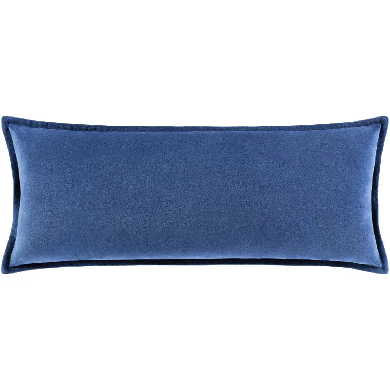 Silk Pillows for Smooth Skin and HairCotton Velvet Lumbar Pillow Navy