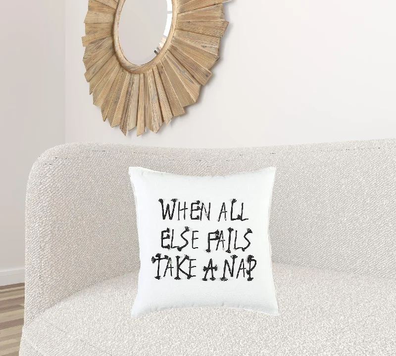 Bolster Pillows for Sofa DecorationBlack and White Take A Nap Throw Pillow