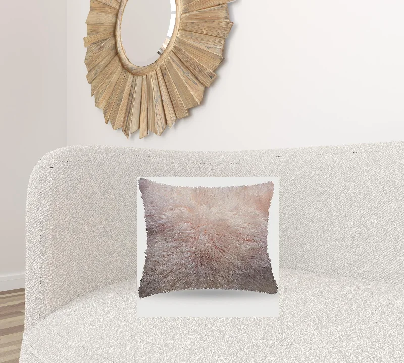 Cotton Pillows for Natural ComfortBlush Natural Sheepskin Square Pillow
