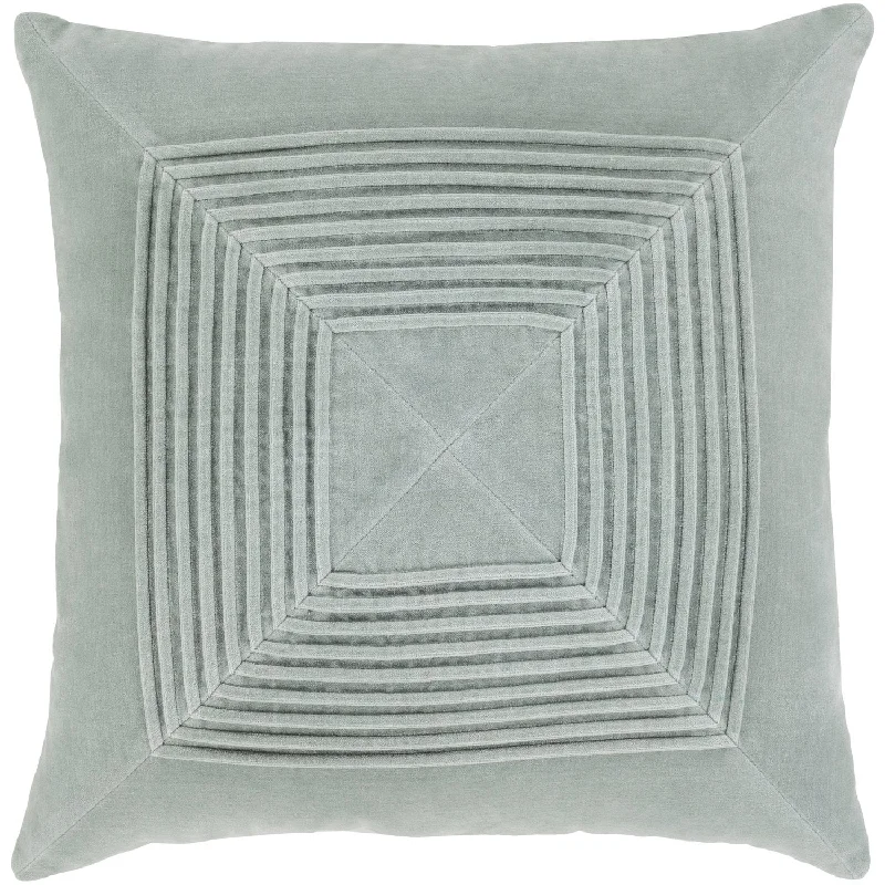 Down Alternative Pillows for Ethical ChoicesAkira Velvet Pillow in Ice Blue