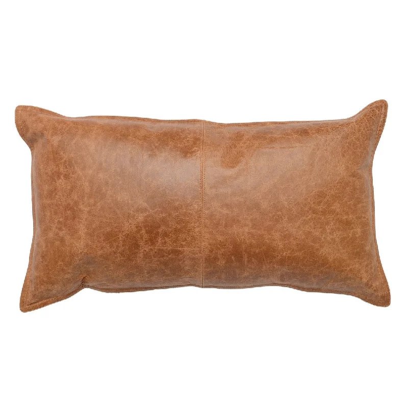 Firm Pillows for Side SleepersLeather Dumont Chestnut Pillow