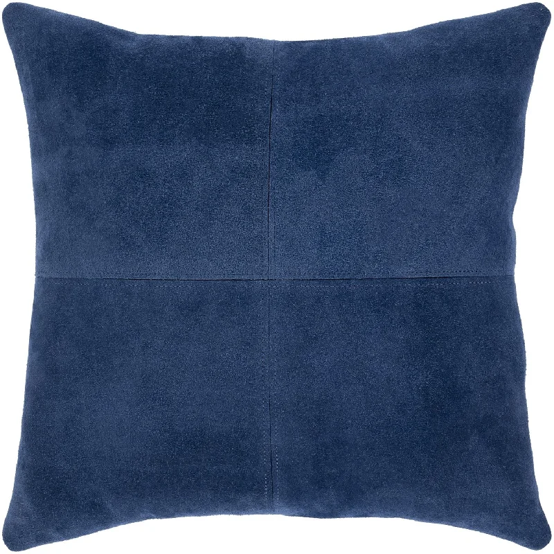 Cotton Pillows for Natural ComfortManitou Suede Pillow in Dark Blue