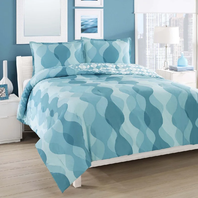 Synthetic - filled comforters like polyester for affordability and hypoallergenic propertiesCity Loft Good Vibes Cotton Reversible 3-piece Comforter Set Synthetic - filled comforters like polyester for affordability and hypoallergenic propertiesCity Loft Good Vibes Cotton Reversible 3-piece Comforter Set