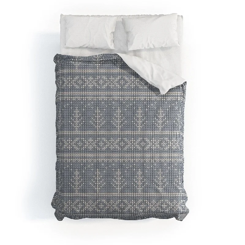 Bamboo - fiber - filled comforters with antibacterial and breathable qualitiesLittle Arrow Design Co Fair Isle Blue Made To Order Full Comforter