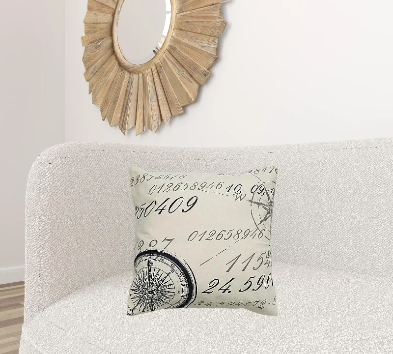 Feather Pillows for a Luxurious SleepBlack and Ivory Classic Nautical Down Throw Pillow
