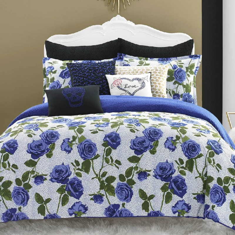 Synthetic - filled comforters like polyester for affordability and hypoallergenic propertiesBetsey Johnson Regal Roses Cotton Comforter Set
