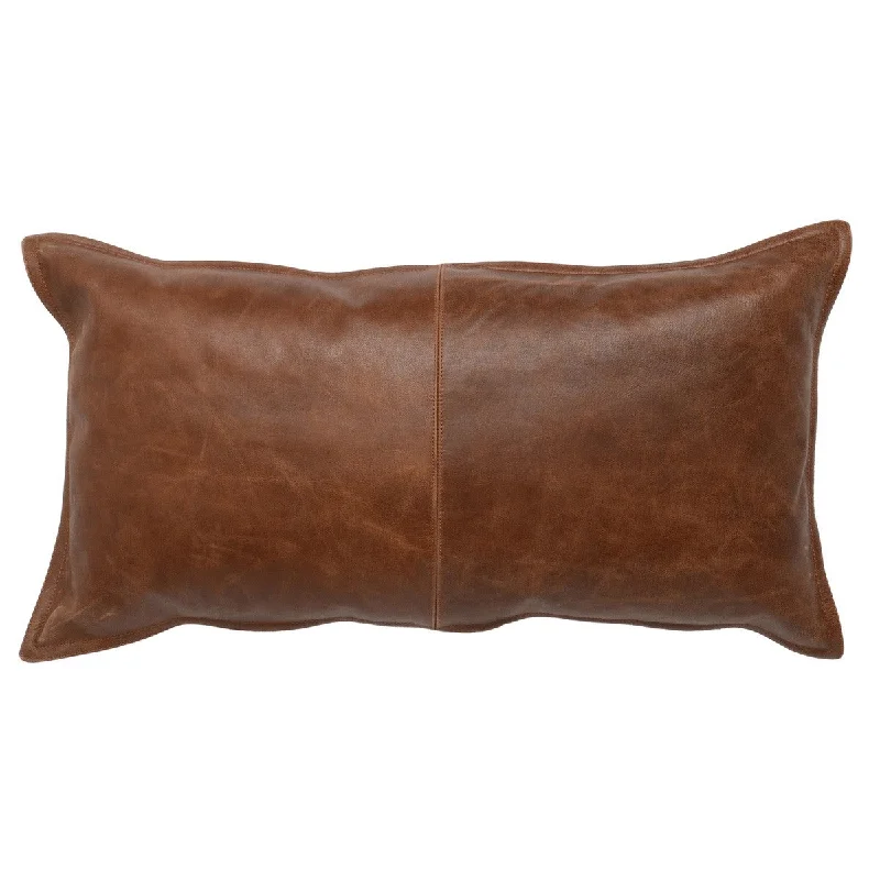 Square Pillows for Modern Home DecorLeather Kona Brown Pillow