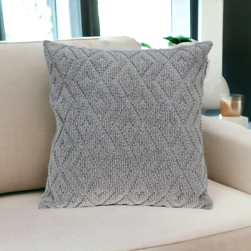 Bolster Pillows for Sofa DecorationJacquard Diamond Pattern Decorative Gray Throw Pillow Bolster Pillows for Sofa DecorationJacquard Diamond Pattern Decorative Gray Throw Pillow