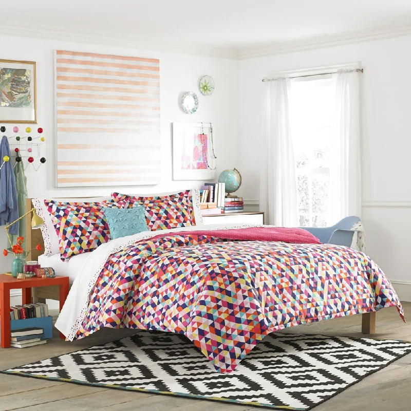Wool - filled comforters with natural moisture - wicking and temperature - regulating featuresTeen Vogue Kaleidoscope 3-piece Comforter Set