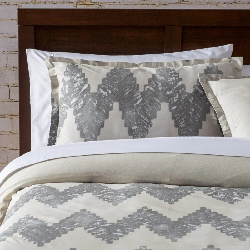 Synthetic - filled comforters like polyester for affordability and hypoallergenic propertiesCity Scene Kuma Grey Chevron Comforter Set