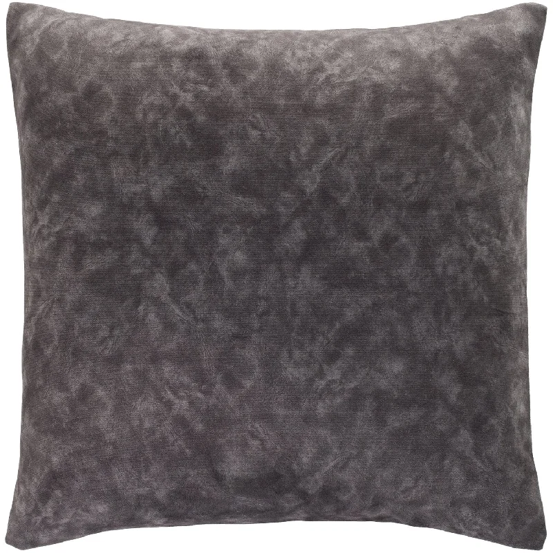 Plush Pillows for a Cozy BedCollins Velvet Square Pillow Charcoal, Medium Gray