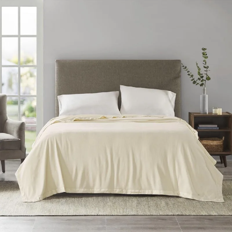 Bamboo fiber blankets with natural antibacterial propertiesTwin Classic Matte Satin Binding Micro Fleece Blanket Ivory Bamboo fiber blankets with natural antibacterial propertiesTwin Classic Matte Satin Binding Micro Fleece Blanket Ivory