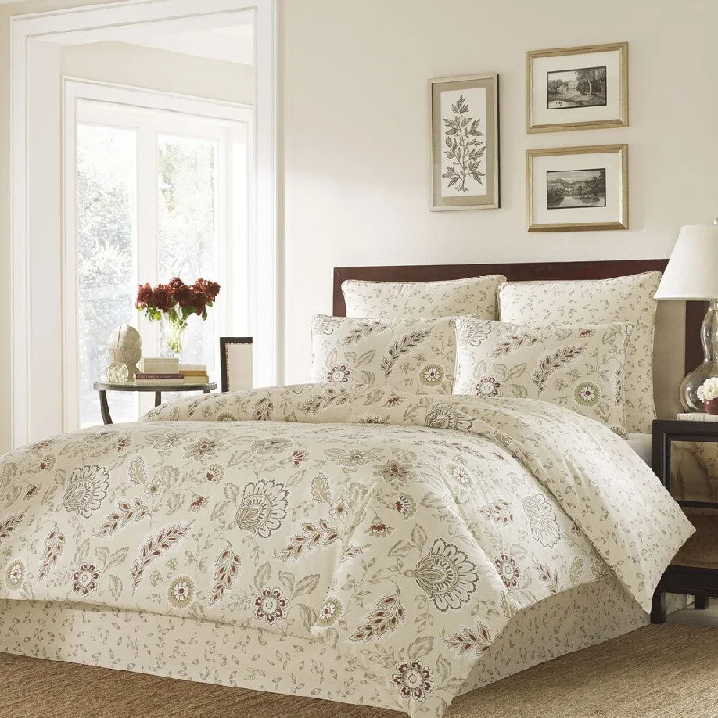 Microfiber - filled comforters that are lightweight and easy to care forStone Cottage Bordeaux Cotton Comforter Set - Ivory