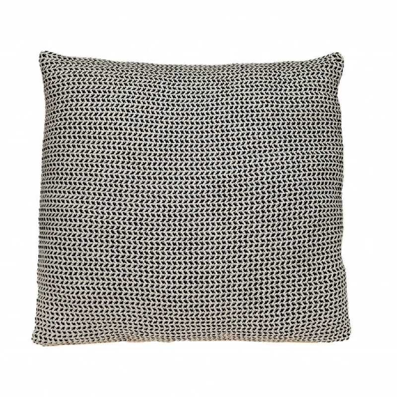 Round Pillows for Boho-Style Interiors20" x 20" Black and Beige Woven Square Accent Throw Pillow