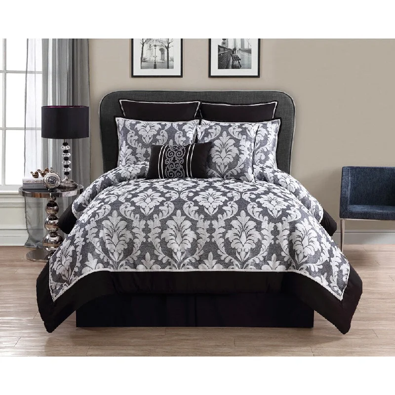 Down - filled comforters for supreme warmth and lightnessVCNY Walton Grey 8-piece Comforter Set