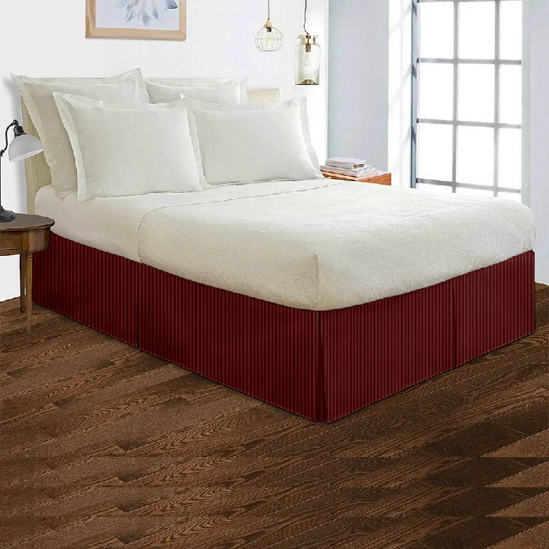 Bed skirts with a shabby - chic styleBurgundy Stripe Bed Skirt (Comfy 300TC)